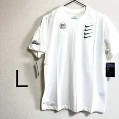 新品　未使用　Nike 連ロゴ　DRY ホワイト Tシャツ Lサイズ