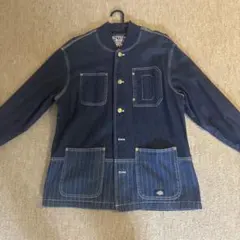 デニム カバーオール ボタン付き
