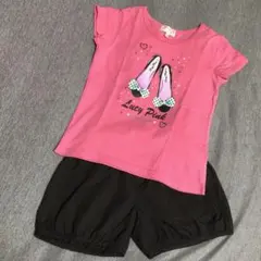 マザウェイズ 130 女の子 Tシャツ ショートパンツ セット 半袖 プリントt