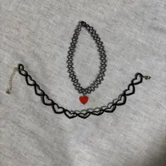 ブラックハートチョーカーセット