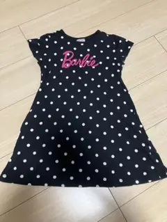 Barbie 半袖 Tシャツ ドット柄 ブラック 110cmのサムネイル