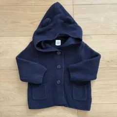 GAP ネイビー フード付きニットカーディガン　紺　ギャップ