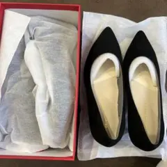 2足セットORiental TRaffic 跳べるパンプス ミドル 黒スエード