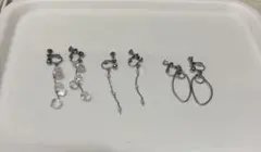 Lattice イヤリング 3点セット シルバー