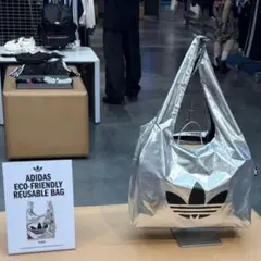 新品☆adidas 韓国限定 リユーザブルバッグ エコバッグ シルバー
