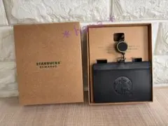 STARBUCKS ブラックパスケース リール付き