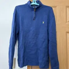 ポロ・ラルフ・ローレン 青 ジップアップ セーター