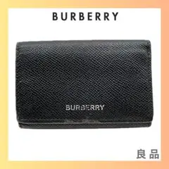 BURBERRY バーバリー レザー コンパクトウォレット 三つ折り財布 黒