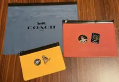 【未使用品】COACH ビニール製ポーチ コーチ 旅行用小物入れ 3点セット