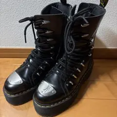 【24cm】Dr. Martens 厚底 ロングブーツ メタルプレートのサムネイル