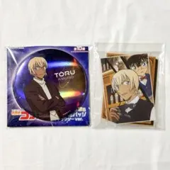 名探偵コナン 安室透 おおきなきらきら缶バッジ セガくじ メモリアル 計2点