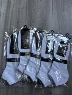 ショートソックス 白25〜27 5足