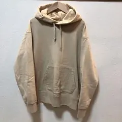 ユニクロU ワイドフィットスウェットプルパーカー クリーム Lサイズ 2021年