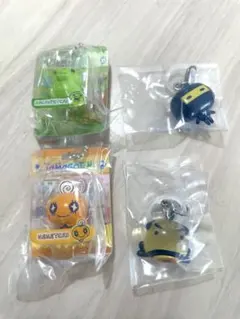 たまごっちガチャ4個　ブリスターパッケージコレクション、めじるし