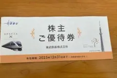 最新 東武鉄道　株主優待 冊子 有効期限 2025年12月31日迄　#1
