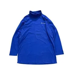 7BS1【champion】ロゴ刺繍　タートルネックカットソー　長袖Tシャツ　L