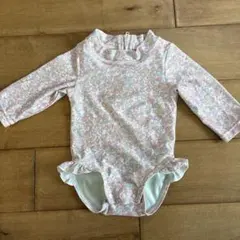 花柄長袖ベビー水着（女の子）