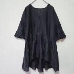 【GALLEST】（M）バルーンスリーブティアードボリュームブラウス/羽織り