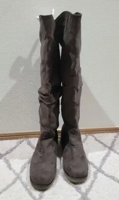 最終価格❗ニーハイブーツ　スエード調　大きいサイズ