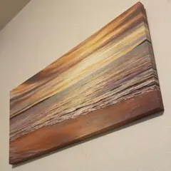 海辺の夕景 キャンバスアート 80×40cm 壁掛けのサムネイル