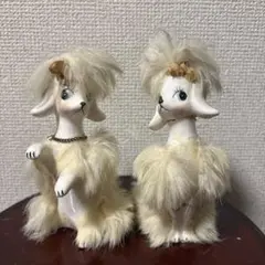 ビンテージ　プードル　置物　陶器
