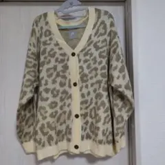 新品　ROSEBUD ヒョウ柄ニットカーディガン