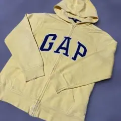 【希少】GAP イエロー フルジップフーディ M ジップパーカー y2k