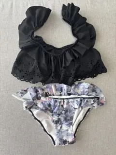 Chico チコ ダブルフリルワンショルトップス ショーツ 水着