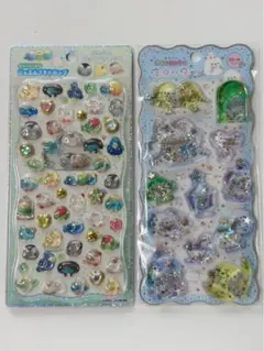【正規品】ジュエルプチドロップ シマエナガキラリンウォーターシール 2枚セット