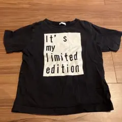 GU 黒 プリント Tシャツ　130