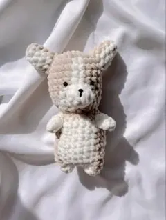 コーギー　あみぐるみ　ぬいぐるみ　犬　ハンドメイド　編み物