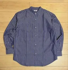 定価15800円 SO 大山シュン ストライプレギュラーカラーシャツ Mサイズ
