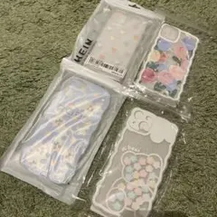iPhone 13 ケース 4個セット ハート 花柄など