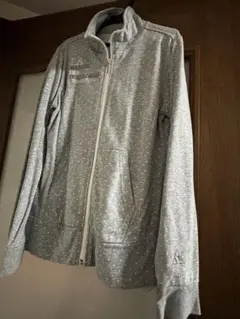 ルコックスポルティフ　グレー ドット柄 ジップアップジャケット