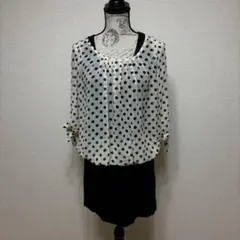 ビアージュ レイヤードワンピース ドット セットアップ