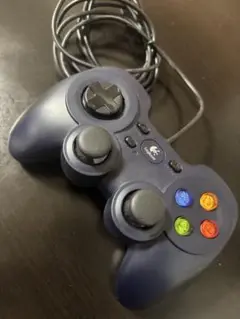 Logicool 有線ゲームコントローラー ダークブルー