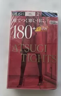 Atsugi光発熱タイツ　180デニール　LーLL ブラック　2足組