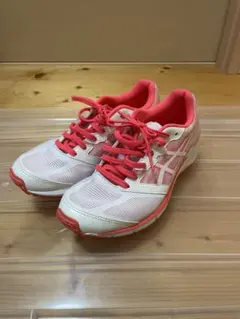 ASICS ランニングシューズ ホワイト/ピンク