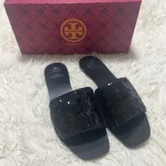 トリーバーチ スパンコールサンダル ブラック 24 黒 TORYBURCHのサムネイル