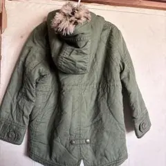 MPS 110サイズオリーブグリーン ファー付きフードジャケット