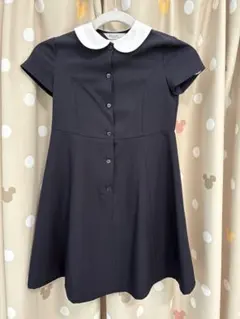 ネイビー 濃紺　半袖ワンピース 130cm 冠婚葬祭　卒園　入学