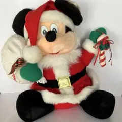 【訳あり】Mickey's Stuff ミッキー サンタ ぬいぐるみ 音楽付のサムネイル