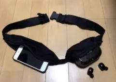(新品)超軽量 ランニング ウエストバッグ ブラック