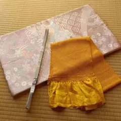 帯 ／ 手組み 組紐 帯締め ／ 総絞り 帯揚げ　3点セットのサムネイル