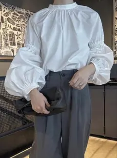 未使用　select MOCA by son ボリュームギャザースリーブブラウス