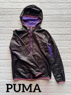 ⭐︎PUMAプーマ⭐︎リバーシブルフード付きウィンドブレーカー ブラック/パープル