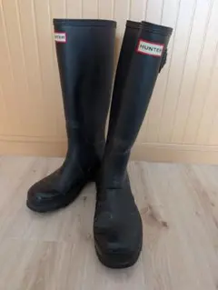 即発送☆難ありHUNTER ブラック ロングブーツ