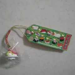 サンリオ ご当地キティ かっぱ寿司コラボ ピンク＆グリーン ストラップ