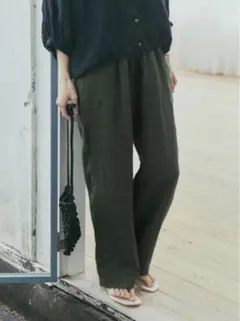 新品タグ付き　DOORS リネンイージーパンツ　GREEN