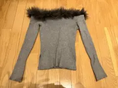 【新品】GRL 三上悠亜着用モデル　オフショルダー グレー ニット セーター